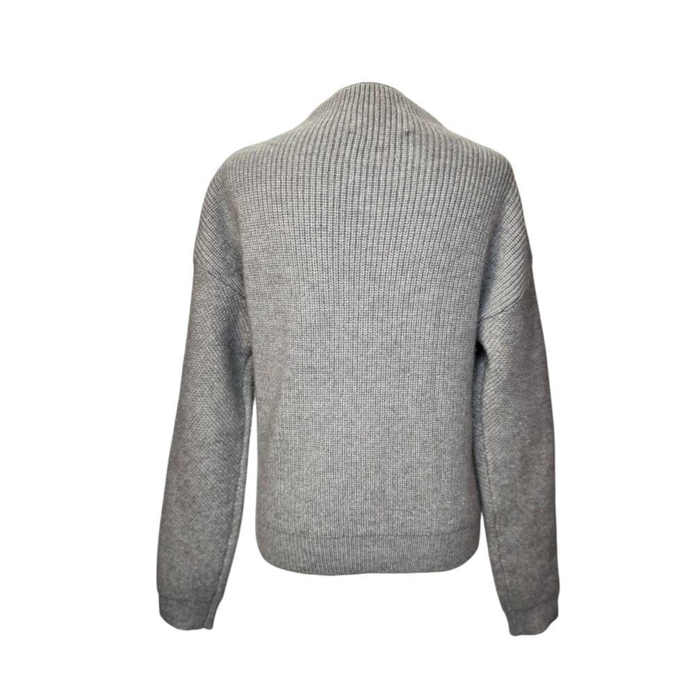 Heartloom Knit Sweater Small Gray Geometric Minimalist Quiet Luxury Lagenlook - Picture 12 of 16